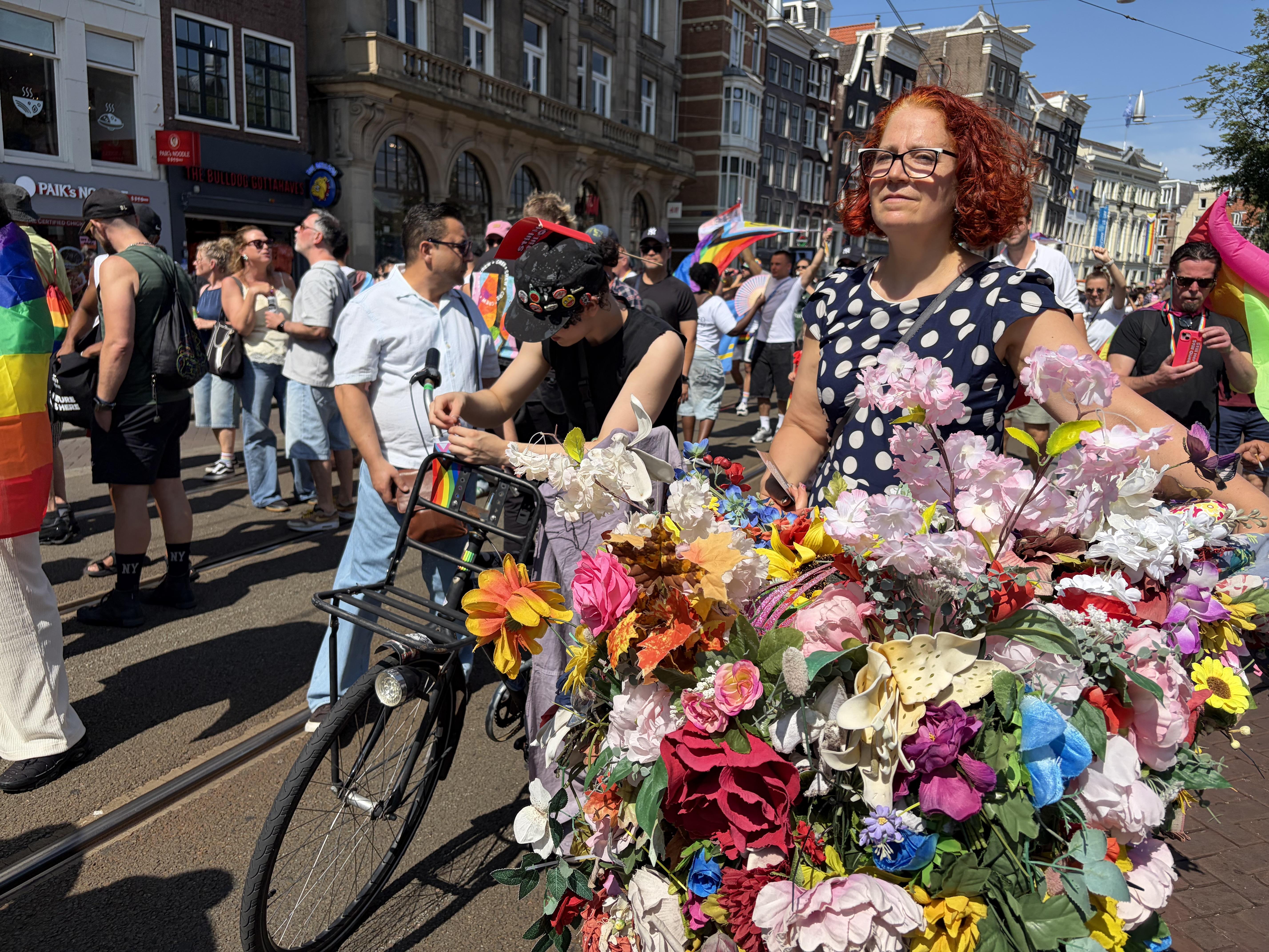 Pride Walk Amsterdam
bicycles with flowers