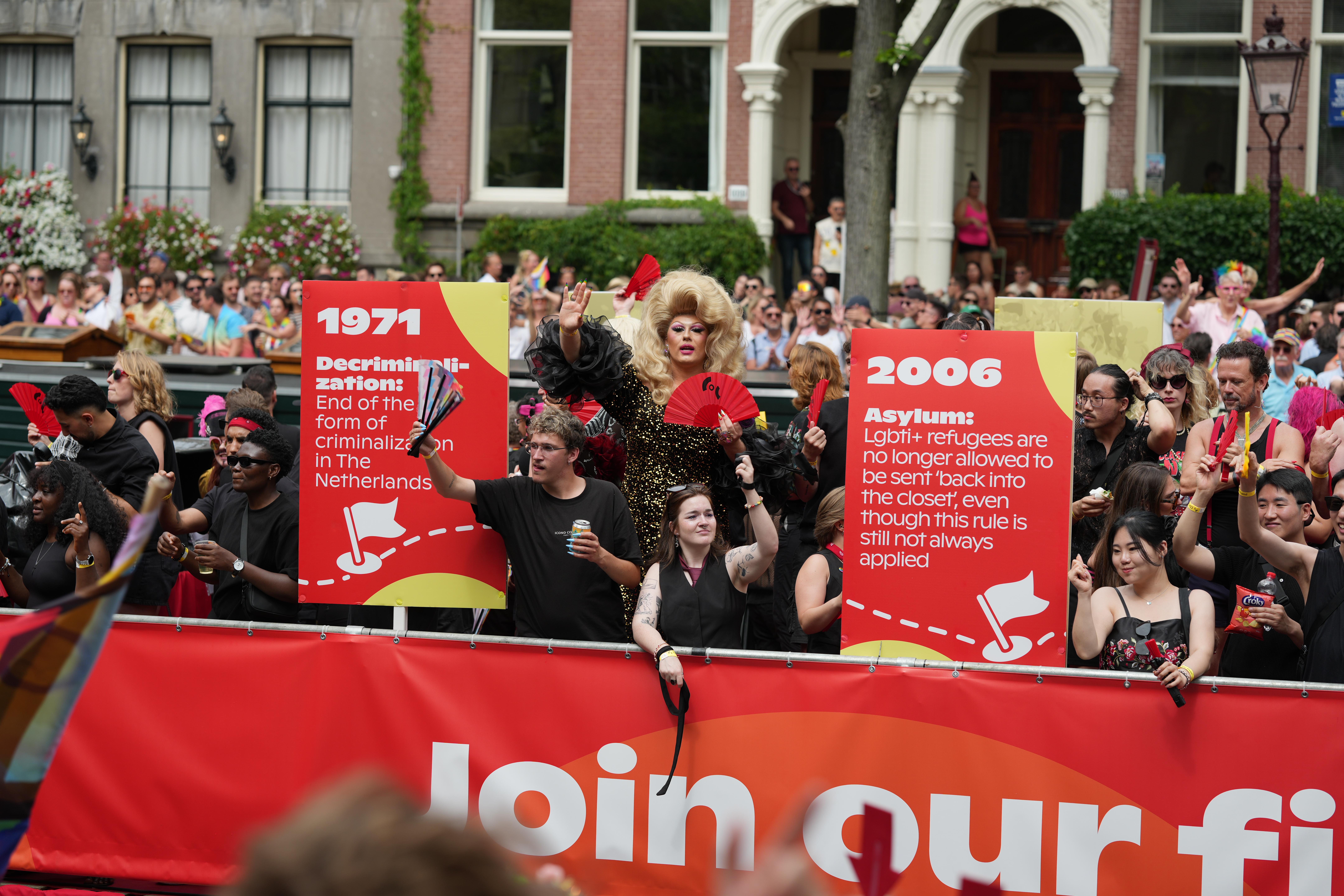 1971, Decriminalization: End of the form of criminalization in the Netherlands
2006, Asylum: Lgbri+ refugees are no longer allowed to be sent back into the closet even though this rule is not always applied